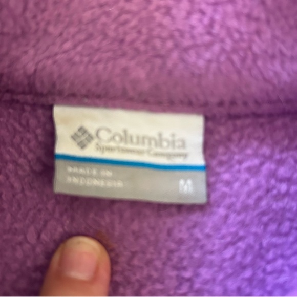 Columbia Purple Fleece Jacket-Sz M - Picture 3 of 5